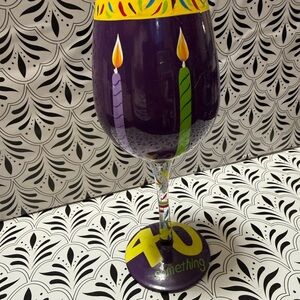 Lolita Purple 40 Something Cocktail Glass with Colorful Accents